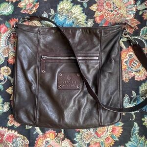 Gucci Dark Brown Leather Crossbody Bag